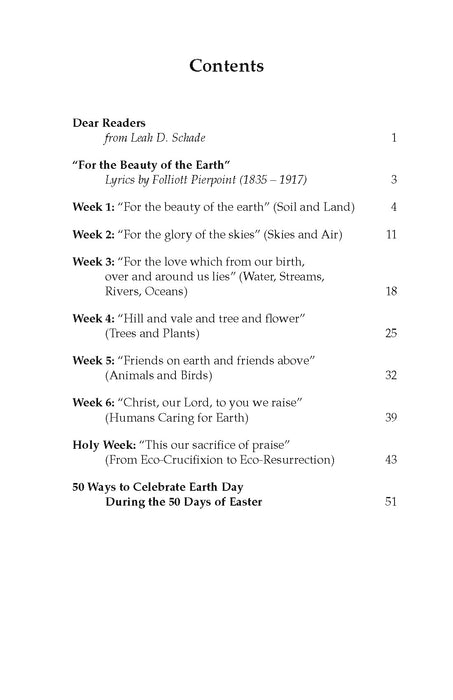 For the Beauty of the Earth: A Lenten Devotional