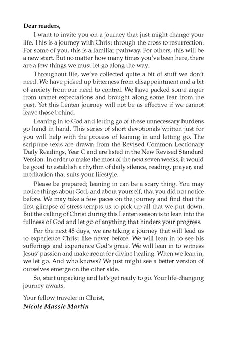 Leaning In, Letting Go: A Lenten Devotional