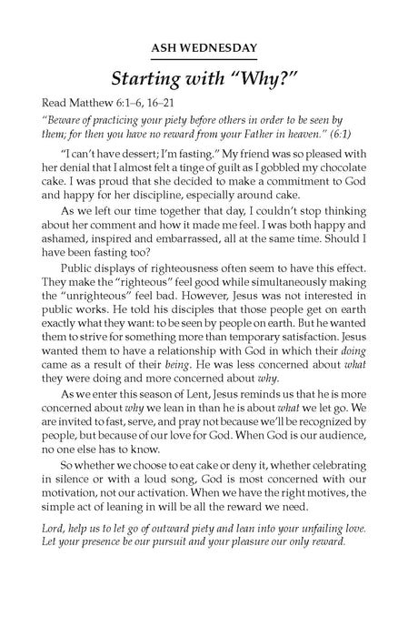 Leaning In, Letting Go: A Lenten Devotional
