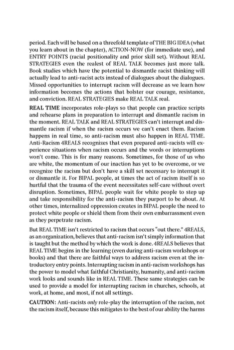 Anti-Racism 4REALS: Real Talk with Real Strategies in Real Time for Real Change